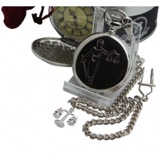 Legal Scales of Justice Pocket Watch with Silver Pendant Legal Scales of Justice Pocket Watch with Silver Pendant